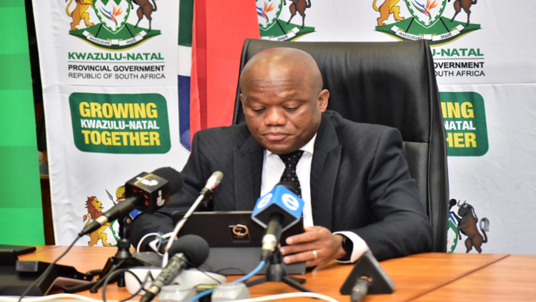 (File Image) ANC KZN chair and provincial Premier, Sihle Zikalala, during a media briefing.