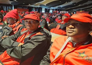SACP delegates at the SACP 15th national congress underway in Boksburg, east of Johannesburg.