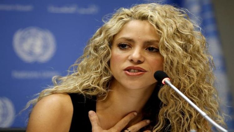 FILE PHOTO: Colombian singer and UNICEF Goodwill Ambassador Shakira speaks a news conference at United Nations headquarters in New York, September 22, 2015.