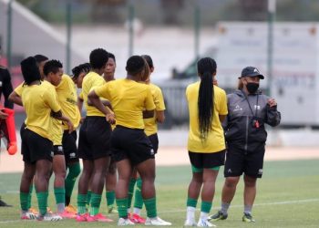 Banyana Banyana at training ahead of their Africa Women's Cup of Nation's semi-final against Tunisia in Morocco.