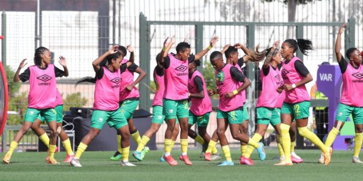 Banyana Banyana training ahead of their Africa Womens Cup of Nations match against Botswana.