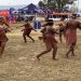 Girls are seen dancing at the Basotho New Year celebrations hosted by the Lesotho Development Corporation at the Manthabiseng Convention Centre in Maseru on 29 July 2022.