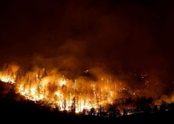McKinney Fire burns near Yreka, California, US, July 30, 2022.