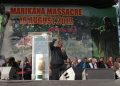 AMCU President Joseph Mathunjwa addressing the Marikana 10th anniversary event