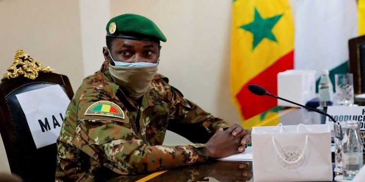 Colonel Assimi Goita, leader of Malian military junta, attends an Economic Community of West African States (ECOWAS) consultative meeting in Accra, Ghana September 15, 2020.