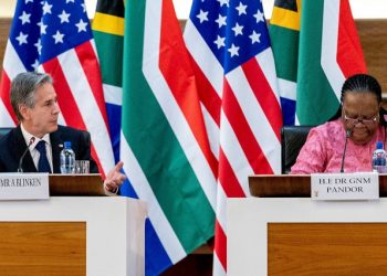 US Secretary of State Antony Blinken, accompanied by SA  International Relations Minister Naledi Pandor