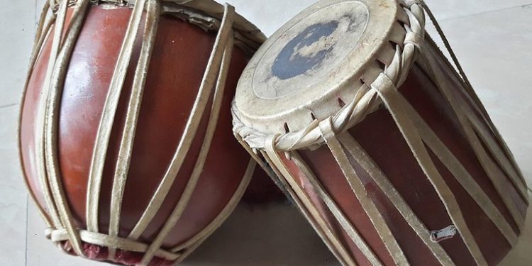 Indian musical instrument known as a tabla