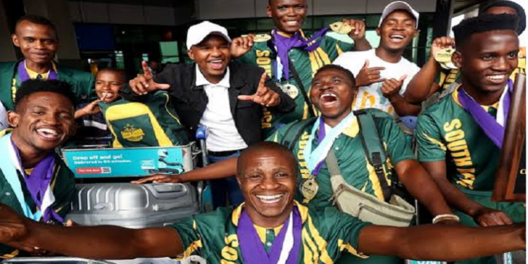 Kholwa Brothers Isicathamiya group received a warm welcome at King Shaka International Airport after they were crowned world champions in Los Angeles on Saturday.