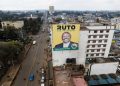 A views shows posters of Kenya's Deputy President William Ruto.