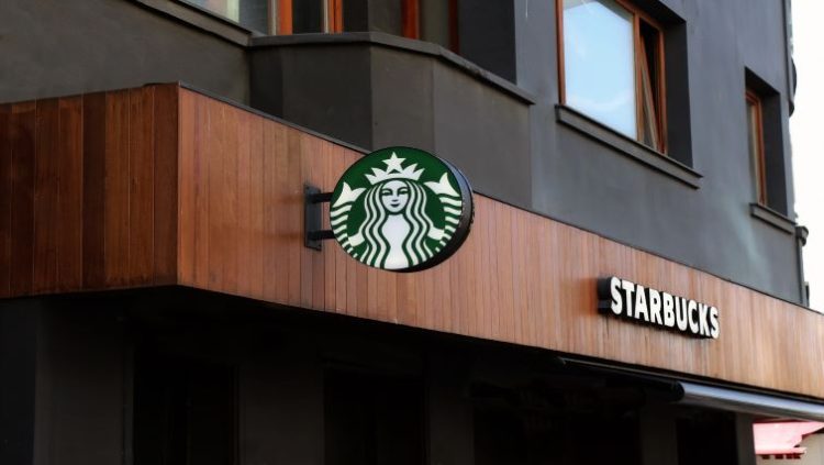 Starbucks logo outside a building