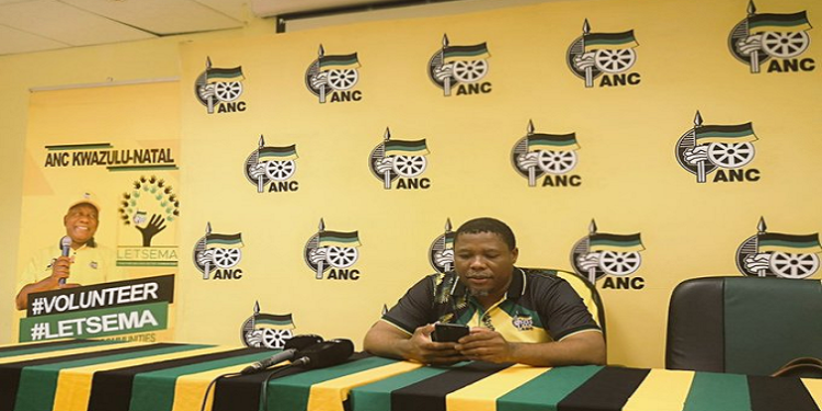 KwaZulu-Natal ANC provincial secretary Bheki Mtolo about to outline its Special PEC meeting outcomes.