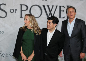 (File Image) ennifer Salke, Albert Cheng and Jeff Blackburn arrive at the premiere of The Lord of the Rings: The Rings of Power in London, Britain, August 30, 2022.