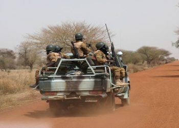 File image: Soldiers from Burkina Faso patrol on the road of Gorgadji in the Sahel area, Burkina Faso March 3, 2019.