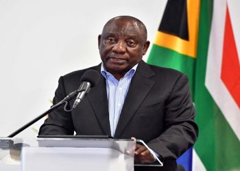 President Cyril Ramaphosa delivers remarks at the official Opening of the Sandvik Khomanani Facility in Kempton Park, Ekurhuleni.