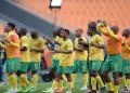 File Image | Bafana Bafana players waving at the fans after their friendly match against Sierra Leone at FNB stadium