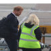 Britain's Prince Harry boards a plane at Aberdeen International Airport, following the passing of Britain's Queen Elizabeth, in Aberdeen, Britain, September 9, 2022.