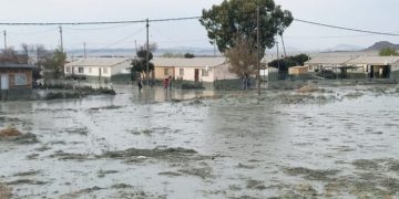 Houses and streets flooded in Jagersfontein in the Free State