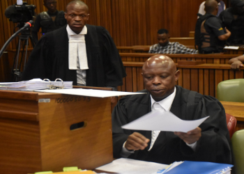 State Advocate George Baloyi at the Senzo Meyiwa murder trial at the High Court in Pretoria on 12 September, 2022.