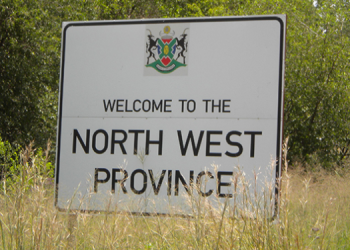 A sign board indicating you are entering the North West province