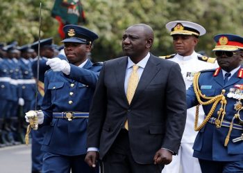 Kenya's President William Ruto arrives to inspect a guard of honour mounted by members of the Kenya Air Force, part of the Kenya Defence Forces (KDF) before the addressing a joint sitting of Parliament, with members of both the Senate and the National Assembly of the 13th Parliament at the National Assembly Chamber in Nairobi, Kenya September 29, 2022