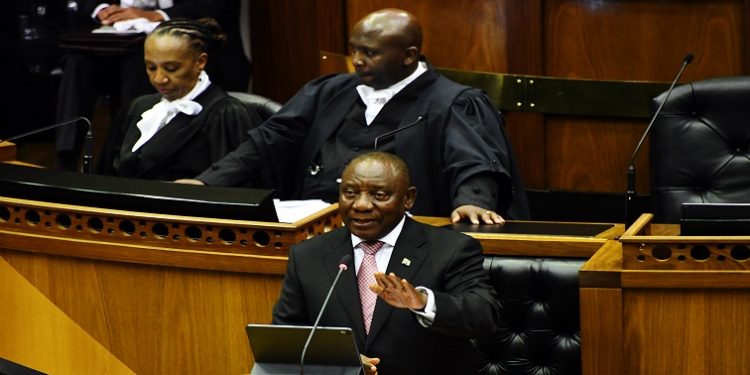 File image: President Cyril Ramaphosa addresses the sitting of the National Assembly.