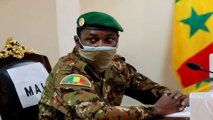 FILE PHOTO: Colonel Assimi Goita, leader of Malian military junta, attends the Economic Community of West African States (ECOWAS) consultative meeting in Accra, Ghana September 15, 2020.
