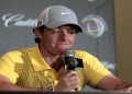 Northern Ireland's Rory McIlroy addresses a news conference during a practice day for the 2013 WGC-Cadillac Championship PGA golf tournament.