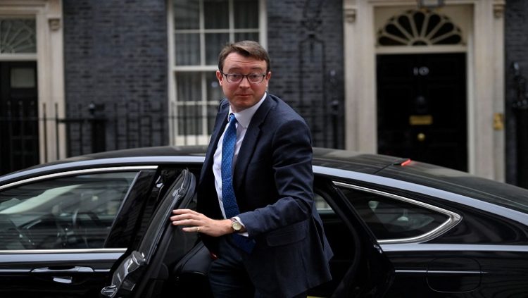 British Chief Secretary to the Treasury Simon Clarke gets out of a car outside Downing Street in London, Britain, July 12, 2022.