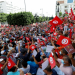 (File Image) Demonstrators in the capital, Tunis, protest against President Kais Saied's seizure of governing powers in September 26, 2021.