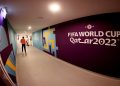 Promotion of the Qatar World Cup seen down a passage