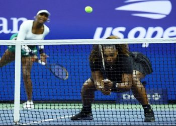 The Williams sisters in action at the US Open.