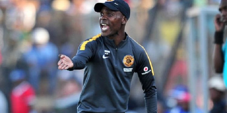 Arthur Zwane, coach of Kaizer Chiefs reacts during the 2018 MultiChoice Diski Shield match between Mamelodi Sundowns and Kaizer Chiefs at Makhulong Stadium, Johannesburg