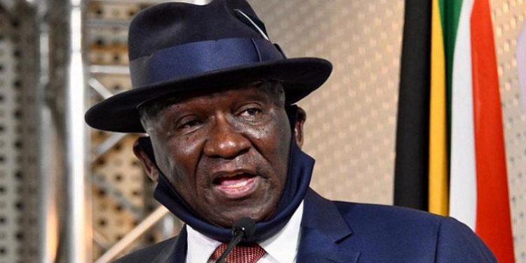 File Image: Police Minister Bheki Cele releases the first quarter crime statistics for 2020/2021 at a media briefing on August 14, 2020.