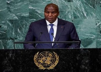 Central African Republic's President Faustin Archange Touadera addresses the 77th Session of the United Nations General Assembly at UN Headquarters in New York City, US, September 20, 2022.