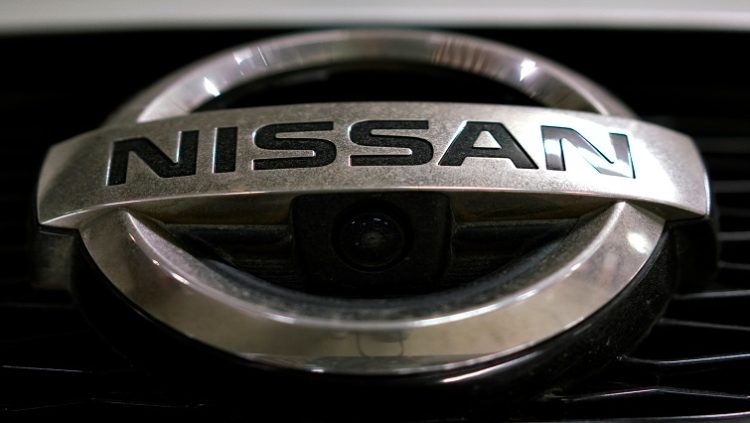 A view shows the logo of Nissan on a car in Moscow, Russia, July 6, 2016.