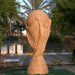 Stone carving of the FIFA World Cup trophy