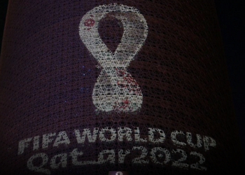 The tournament's official logo for the 2022 Qatar World Cup is seen on the Doha Tower, in Doha, Qatar, September 3, 2019
