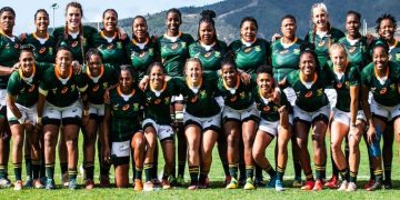 SA Springbok Women team at the stadium