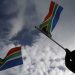 South African flags are seen in Pretoria, South Africa