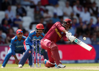 CC Cricket World Cup - Afghanistan v West Indies - Headingley, Leeds, Britain - July 4, 2019 West Indies' Shimron Hetmyer hits a six