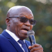 File image: Former President Jacob Zuma speaks to supporters after appearing at the High Court in Pietermaritzburg, South Africa, May 17, 2021.