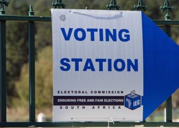 IEC board pointing to the nearest voting station