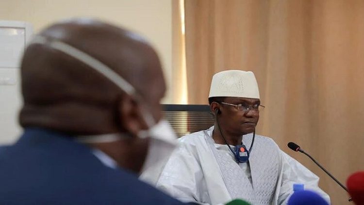 Mali's Prime Minister Choguel Maiga attends a meeting with the United Nations Security Council delegation in visit in Bamako, Mali October 24, 2021.
