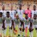 Ghana players pose for a team group photo before the match against Morocco at Stade Ahmadou Ahidjo.
