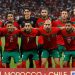 Morocco players pose for a team group photo before the match.