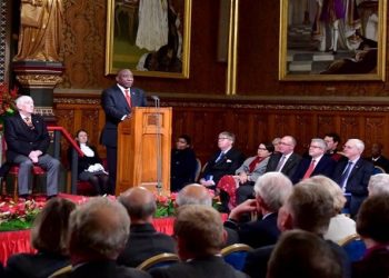 President  Cyril Ramaphosa delivers an address to the Joint Sitting of the British Parliament in the Palace of Westminster in London during the occasion of his State Visit to the United Kingdom of Great Britain and Northern Ireland.