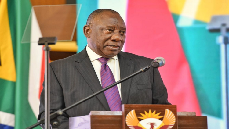 President Cyril Ramaphosa delivers an address at the Women Economic Assembly on November 17, 2022.