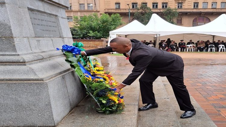 A wreath laying ceremony was held in the Joburg CBD Cenopath, in the Annual National Civic Sunday Remembrance Service honouring fallen soldiers.