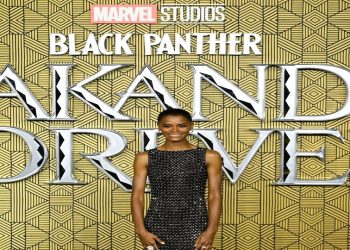 Cast member Letitia Wright attends the premiere of "Black Panther: Wakanda Forever" in London, Britain