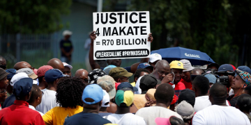 File Photo: Protesters from the 'Please Call Me Movement' protesting outside the Vodacom headquarters